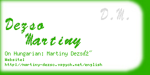 dezso martiny business card